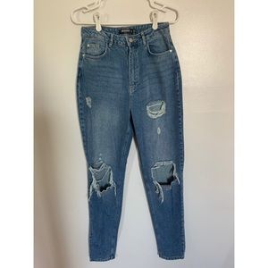 PLT ripped mom jeans